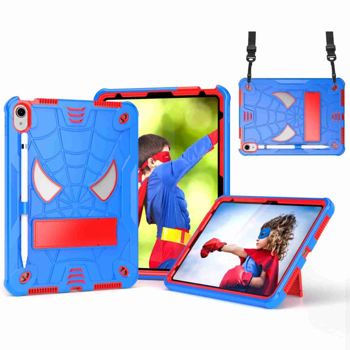 Estuche para tableta de PC híbrido de silicona con textura de araña con correa para el hombro