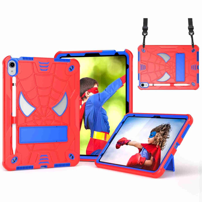Estuche para tableta de PC híbrido de silicona con textura de araña con correa para el hombro