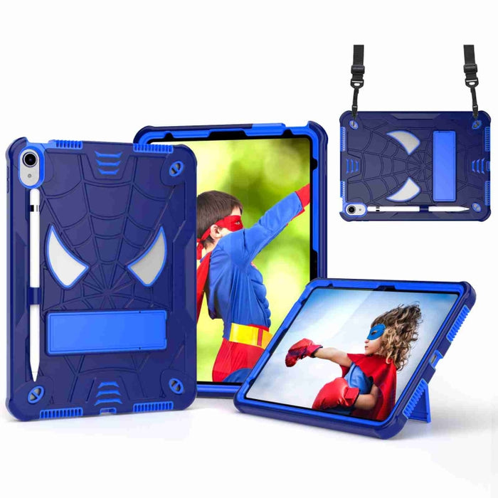 Estuche para tableta de PC híbrido de silicona con textura de araña con correa para el hombro