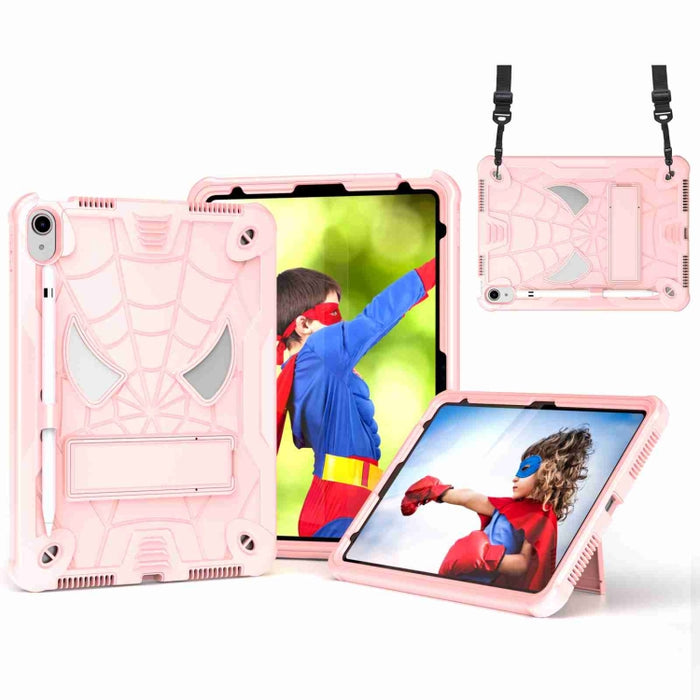 Estuche para tableta de PC híbrido de silicona con textura de araña con correa para el hombro