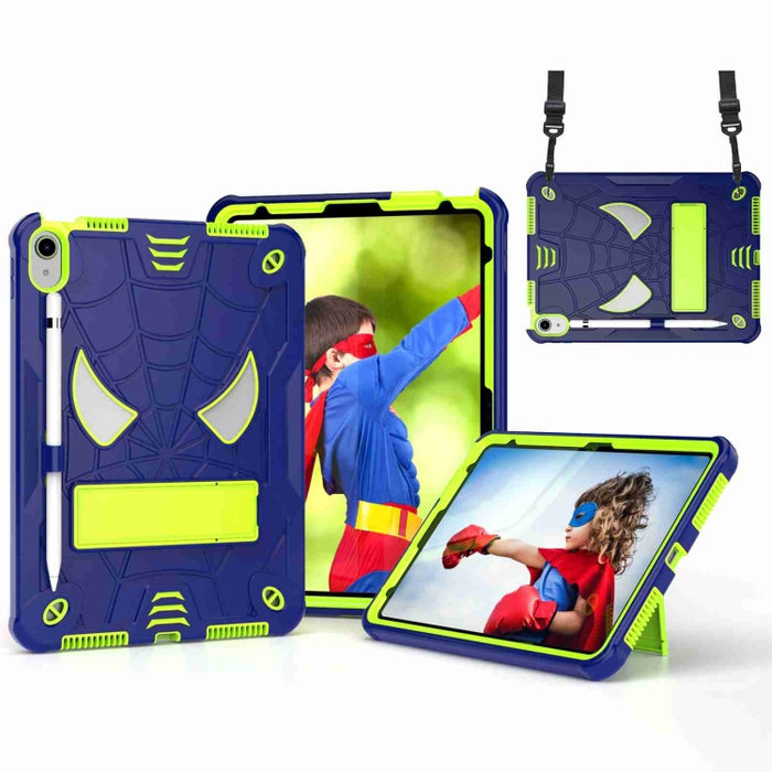 Estuche para tableta de PC híbrido de silicona con textura de araña con correa para el hombro