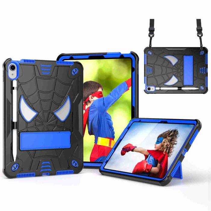 Estuche para tableta de PC híbrido de silicona con textura de araña con correa para el hombro