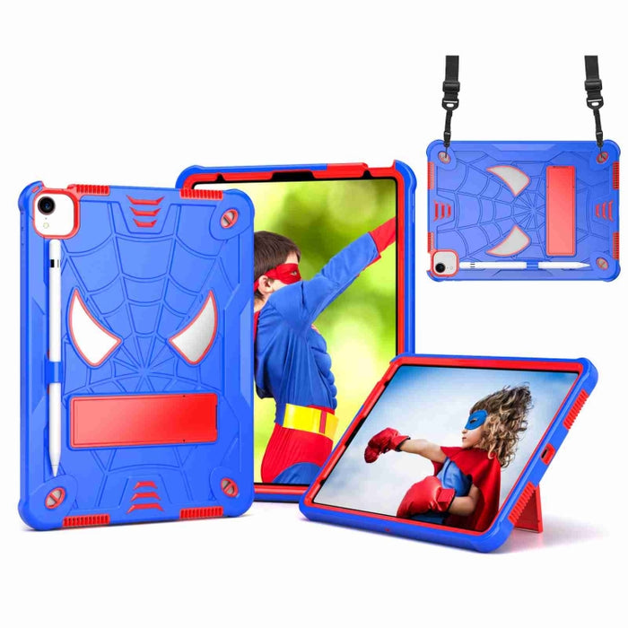 Estuche para tableta de PC híbrido de silicona con textura de araña con correa para el hombro