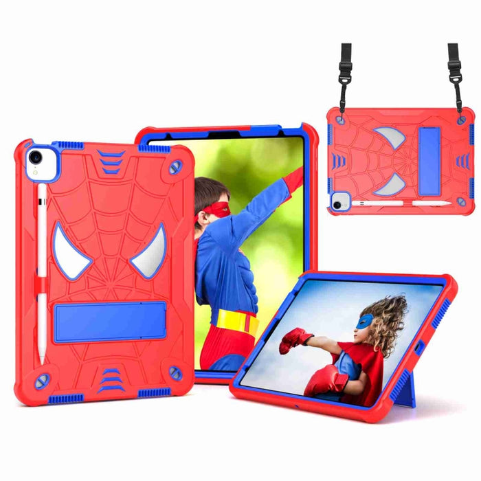Estuche para tableta de PC híbrido de silicona con textura de araña con correa para el hombro