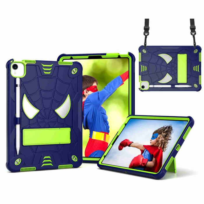Estuche para tableta de PC híbrido de silicona con textura de araña con correa para el hombro