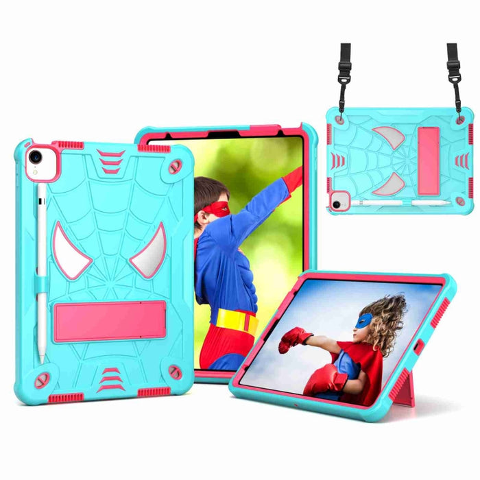 Estuche para tableta de PC híbrido de silicona con textura de araña con correa para el hombro