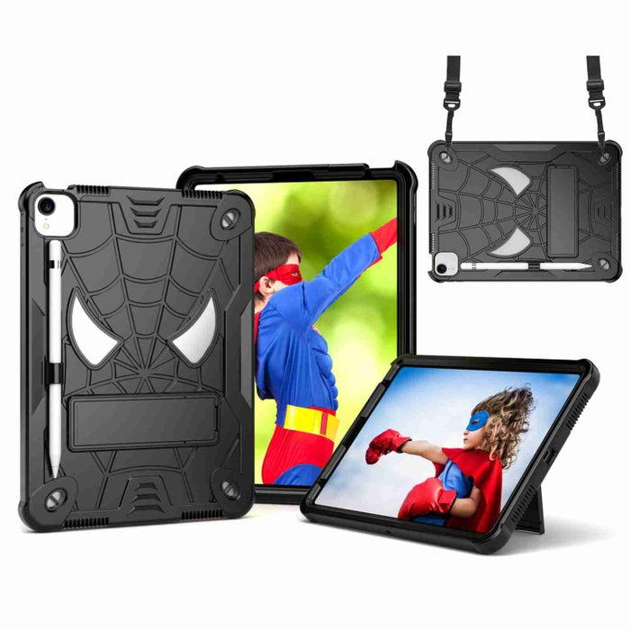 Estuche para tableta de PC híbrido de silicona con textura de araña con correa para el hombro
