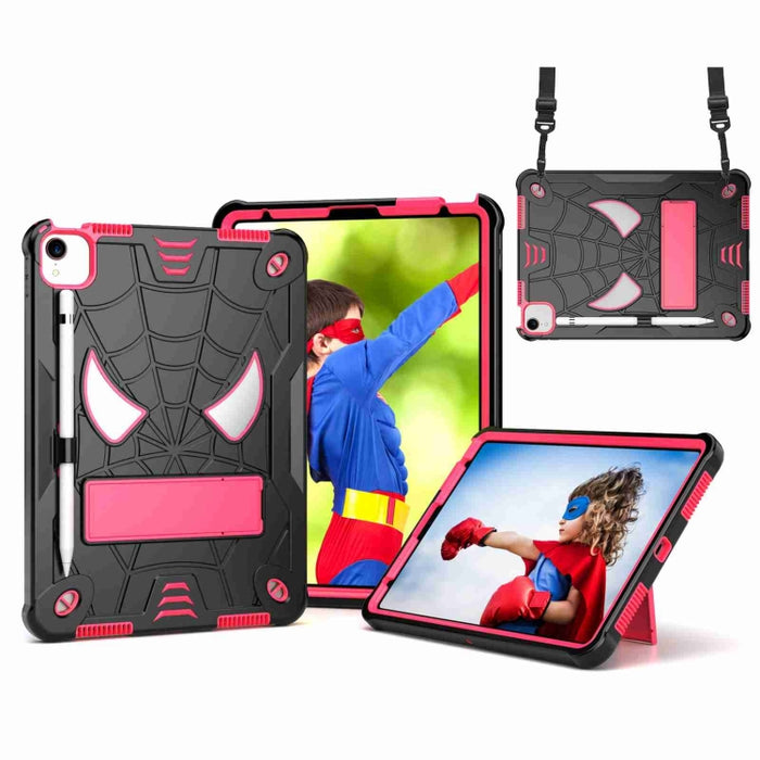 Estuche para tableta de PC híbrido de silicona con textura de araña con correa para el hombro