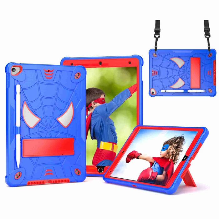 Estuche para tableta de PC híbrido de silicona con textura de araña con correa para el hombro