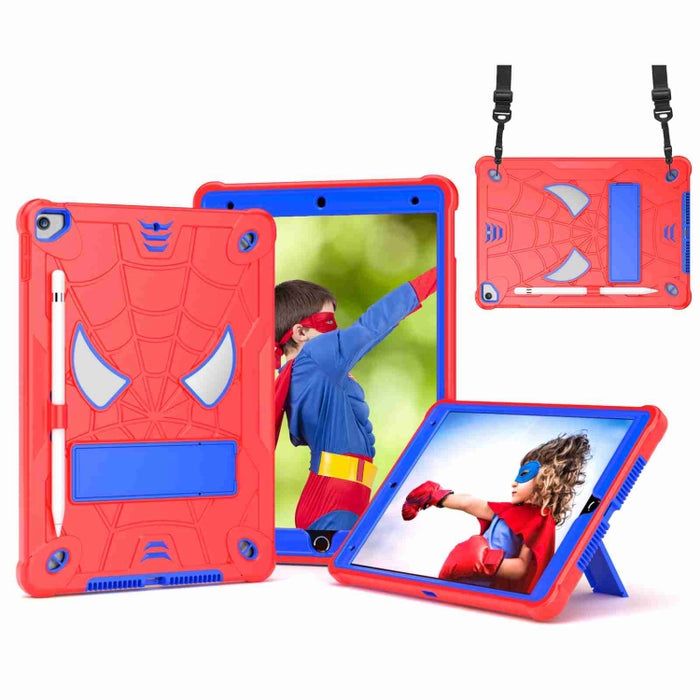 Estuche para tableta de PC híbrido de silicona con textura de araña con correa para el hombro