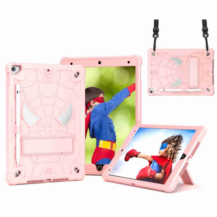 Estuche para tableta de PC híbrido de silicona con textura de araña con correa para el hombro