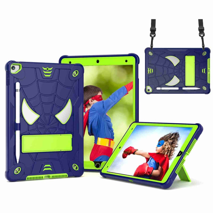 Estuche para tableta de PC híbrido de silicona con textura de araña con correa para el hombro