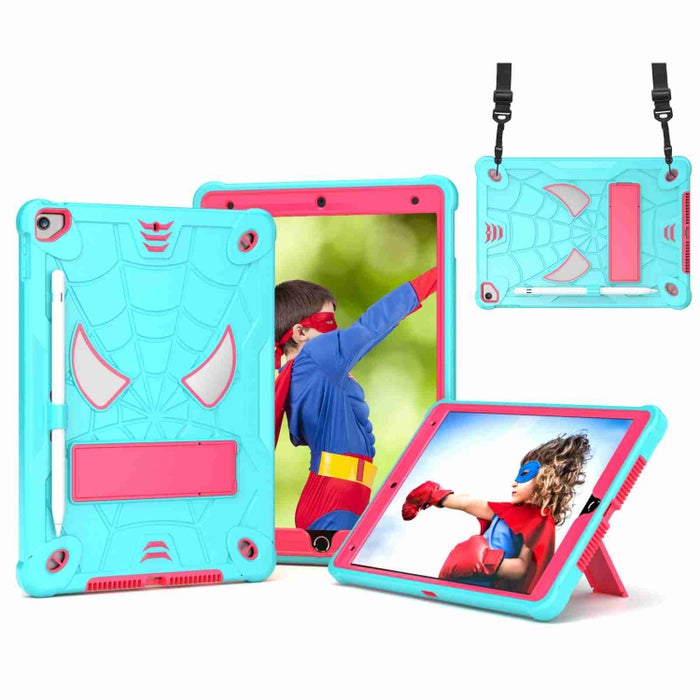 Estuche para tableta de PC híbrido de silicona con textura de araña con correa para el hombro
