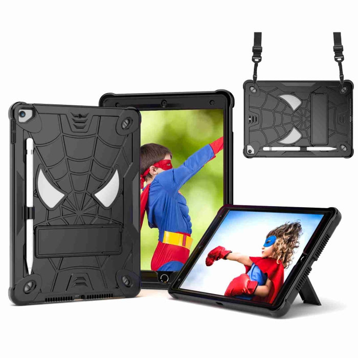 Estuche para tableta de PC híbrido de silicona con textura de araña con correa para el hombro