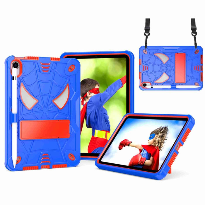 Estuche para tableta de PC híbrido de silicona con textura de araña con correa para el hombro