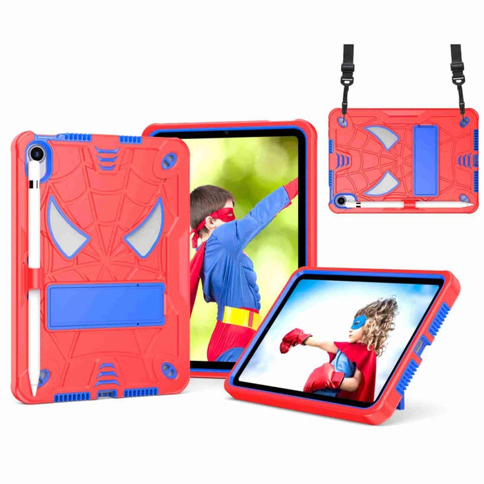 Estuche para tableta de PC híbrido de silicona con textura de araña con correa para el hombro