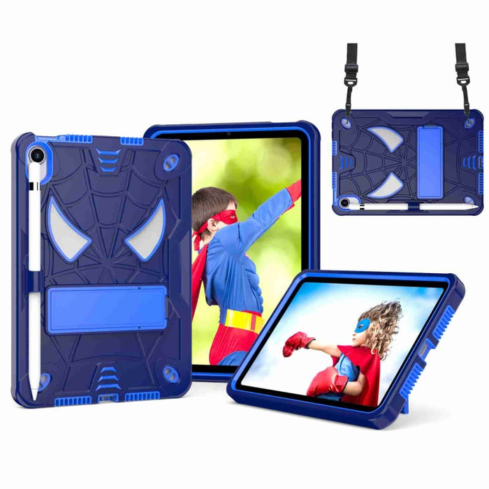 Estuche para tableta de PC híbrido de silicona con textura de araña con correa para el hombro