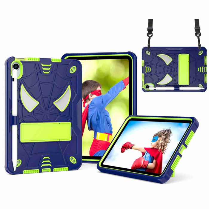 Estuche para tableta de PC híbrido de silicona con textura de araña con correa para el hombro
