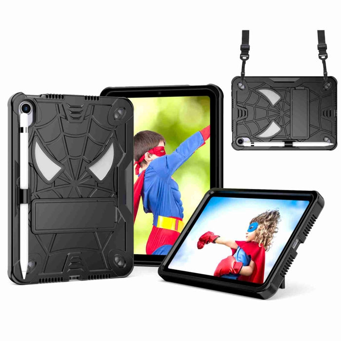 Estuche para tableta de PC híbrido de silicona con textura de araña con correa para el hombro