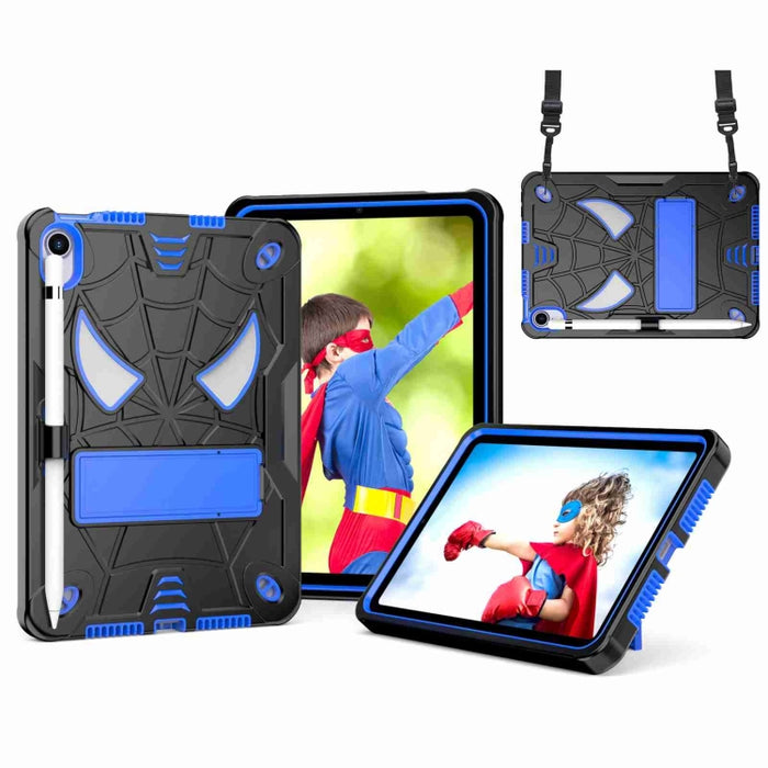 Estuche para tableta de PC híbrido de silicona con textura de araña con correa para el hombro