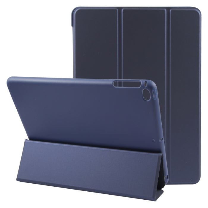 Estuche para tableta de cuero con tapa a prueba de golpes GEBEI con 3 pliegues