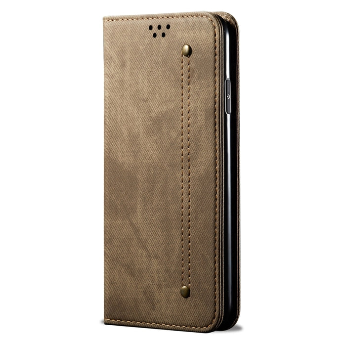 Estuche para teléfono de cuero con tapa de estilo informal con textura de mezclilla, For Xiaomi Redmi Note 12 Turbo / Poco F5