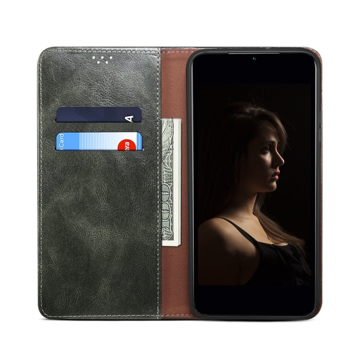 Estuche para teléfono con tapa de cuero con textura de caballo loco de cera de aceite, For Xiaomi Redmi Note 12 Turbo / Poco F5, For Xiaomi Redmi Note 12 Turbo