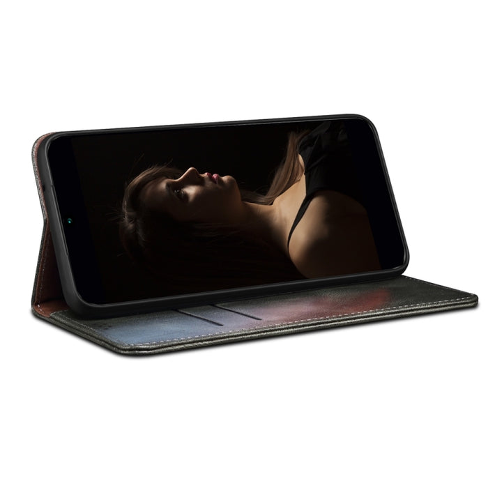 Estuche para teléfono con tapa de cuero con textura de caballo loco de cera de aceite, For Xiaomi Redmi Note 12 Turbo / Poco F5, For Xiaomi Redmi Note 12 Turbo