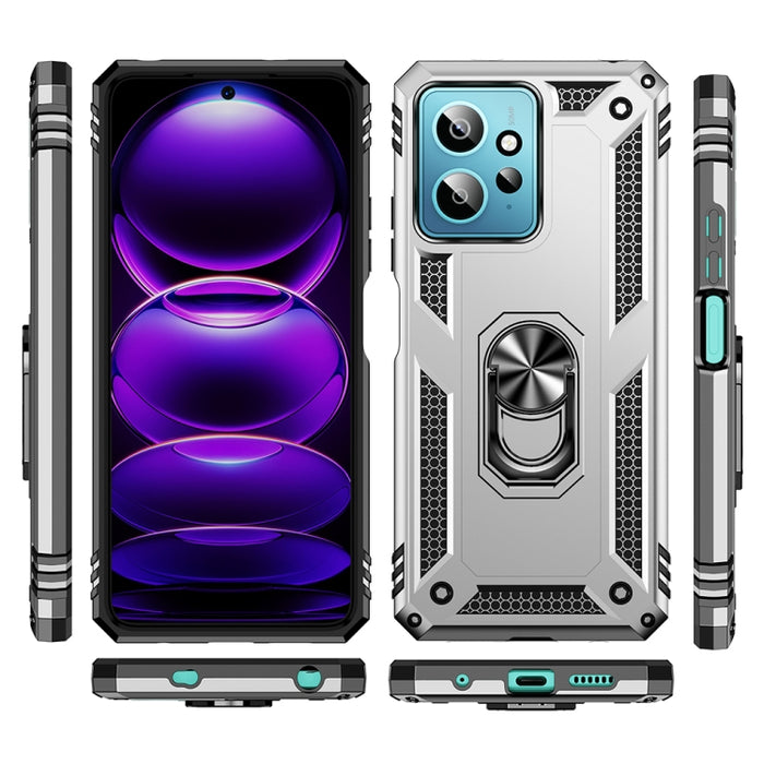 Funda para teléfono TPU + PC a prueba de golpes con soporte, For Xiaomi Redmi Note 12 4G Global