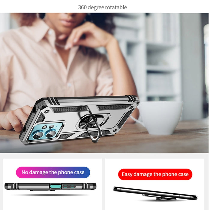 Funda para teléfono TPU + PC a prueba de golpes con soporte, For Xiaomi Redmi Note 12 4G Global