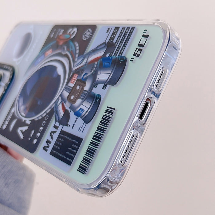 Estuche para teléfono TPU con patrón de astronauta mecánico