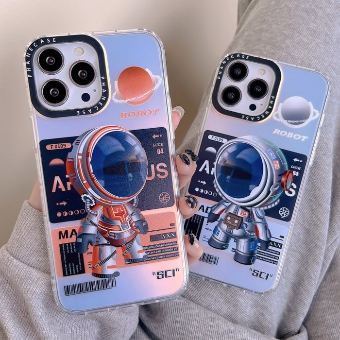 Estuche para teléfono TPU con patrón de astronauta mecánico