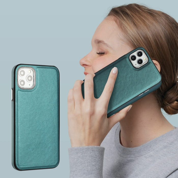Estuche para teléfono con textura de cuero y cobertura total
