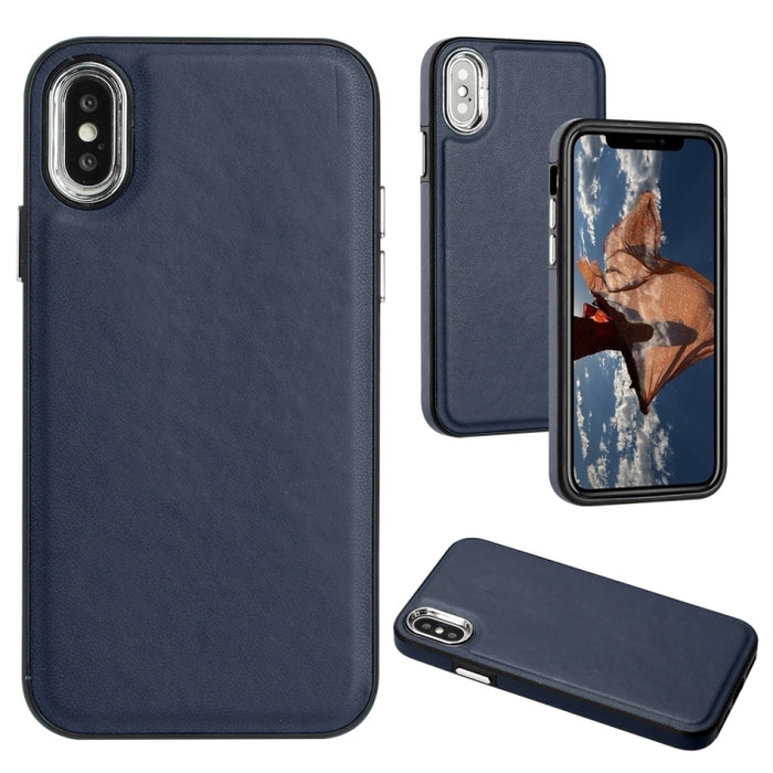 Estuche para teléfono con textura de cuero y cobertura total
