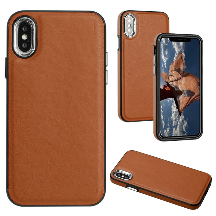 Estuche para teléfono con textura de cuero y cobertura total