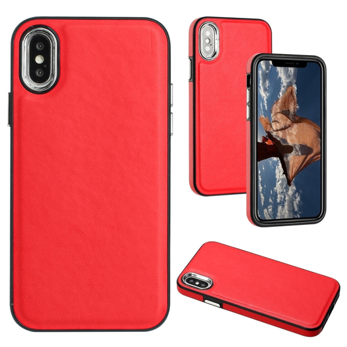 Estuche para teléfono con textura de cuero y cobertura total