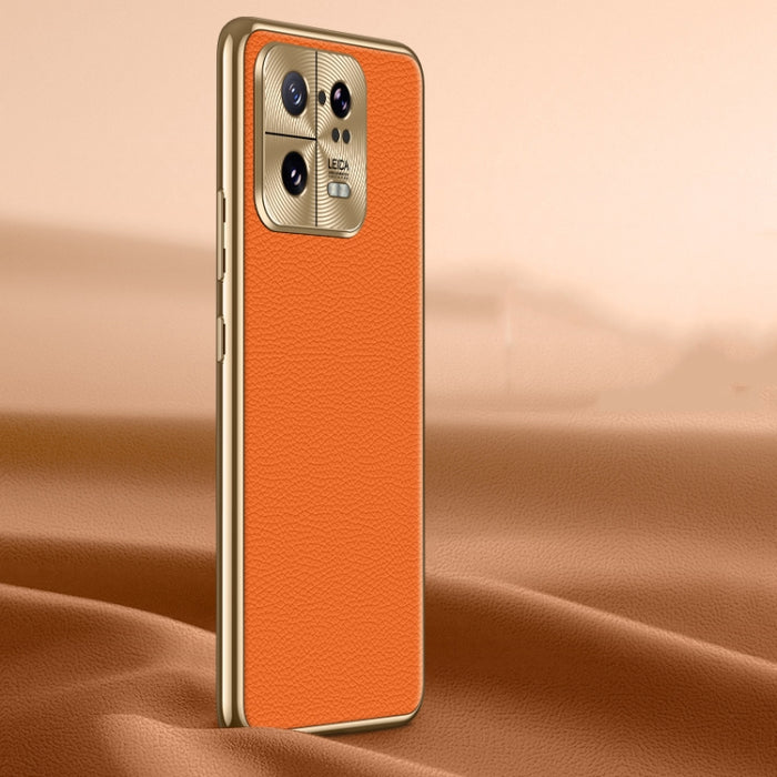 Estuche para teléfono de cuero genuino con textura de litchi, For Xiaomi 13 Ultra, For Xiaomi Redmi K60 Ultra, For Xiaomi Redmi K60 Pro, For Xiaomi Redmi K60, For Xiaomi 13 Pro, For Xiaomi 13