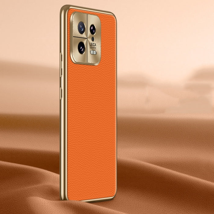 Estuche para teléfono de cuero genuino con textura de litchi, For Xiaomi 13 Ultra, For Xiaomi Redmi K60 Ultra, For Xiaomi Redmi K60 Pro, For Xiaomi Redmi K60, For Xiaomi 13 Pro, For Xiaomi 13