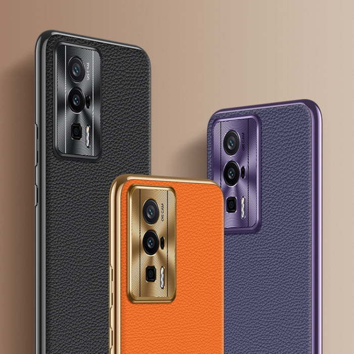 Estuche para teléfono de cuero genuino con textura de litchi, For Xiaomi 13 Ultra, For Xiaomi Redmi K60 Ultra, For Xiaomi Redmi K60 Pro, For Xiaomi Redmi K60, For Xiaomi 13 Pro, For Xiaomi 13