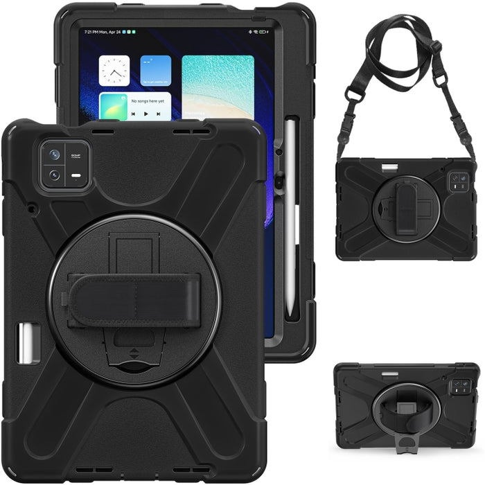 Funda híbrida de silicona para tableta con agarre y correa para el hombro, For Xiaomi Pad 6 / Pad 6 Pro