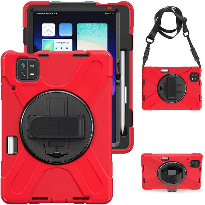 Funda híbrida de silicona para tableta con agarre y correa para el hombro, For Xiaomi Pad 6 / Pad 6 Pro