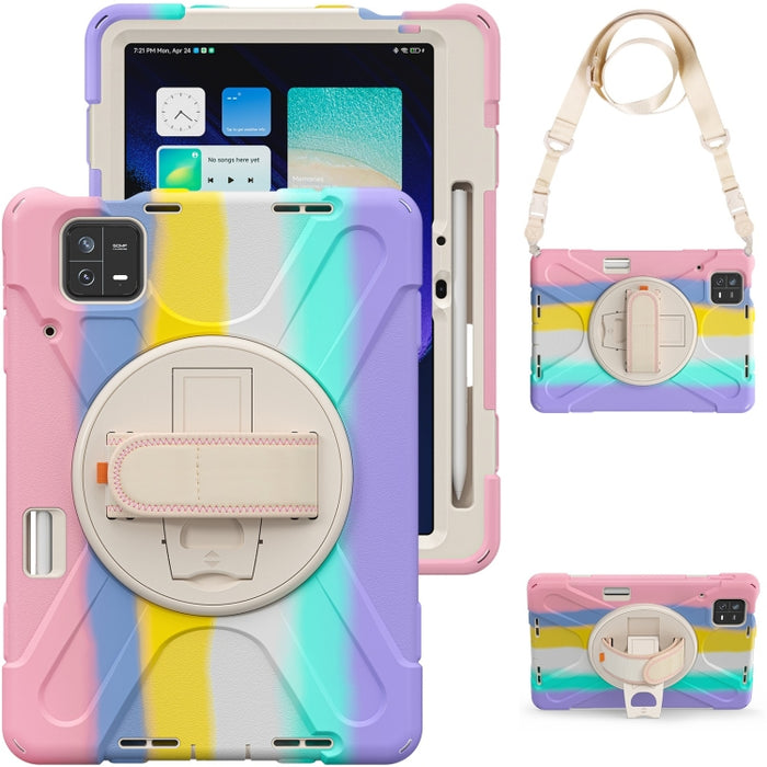 Funda híbrida de silicona para tableta con agarre y correa para el hombro, For Xiaomi Pad 6 / Pad 6 Pro