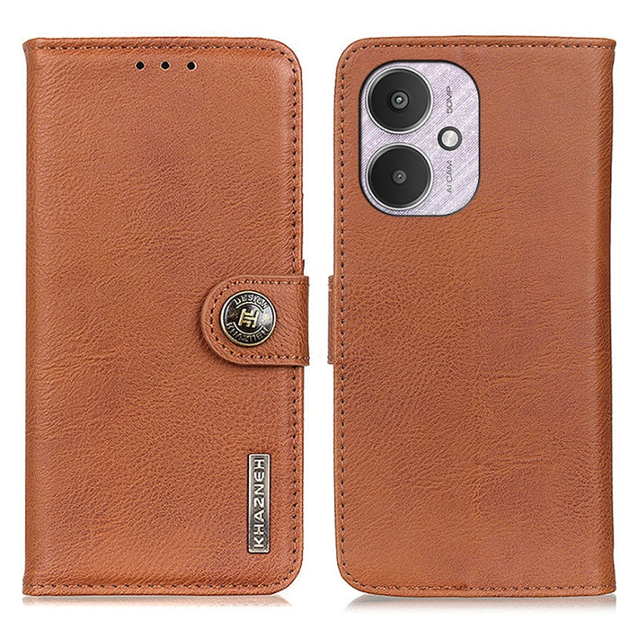 KHAZNEH Funda de cuero con textura de piel de vaca para teléfono, For Xiaomi Poco F6 / Redmi Turbo 3, For Xiaomi Poco F6 Pro, For Xiaomi Redmi K70 5G / K70 Pro 5G, For Xiaomi Redmi Note 13 Pro 4G/Poco M6 Pro 4G, For Xiaomi Redmi 13C                    ...