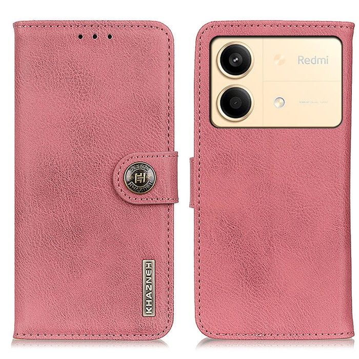 KHAZNEH Funda de cuero con textura de piel de vaca para teléfono, For Xiaomi Poco F6 / Redmi Turbo 3, For Xiaomi Poco F6 Pro, For Xiaomi Redmi K70 5G / K70 Pro 5G, For Xiaomi Redmi Note 13 Pro 4G/Poco M6 Pro 4G, For Xiaomi Redmi 13C                    ...