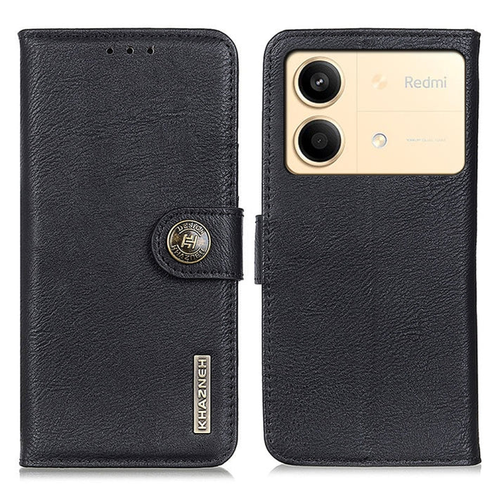 KHAZNEH Funda de cuero con textura de piel de vaca para teléfono, For Xiaomi Poco F6 / Redmi Turbo 3, For Xiaomi Poco F6 Pro, For Xiaomi Redmi K70 5G / K70 Pro 5G, For Xiaomi Redmi Note 13 Pro 4G/Poco M6 Pro 4G, For Xiaomi Redmi 13C                    ...