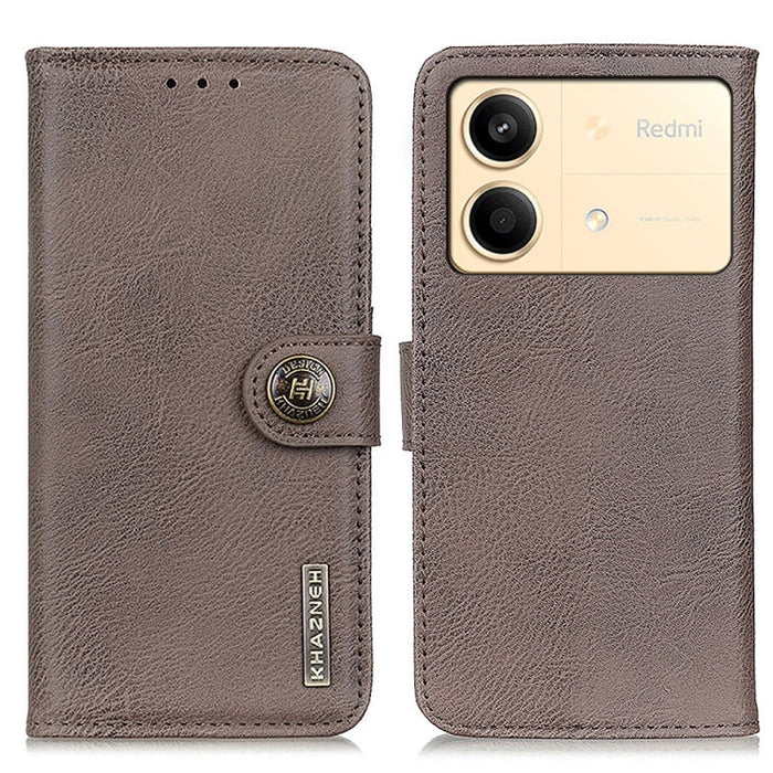 KHAZNEH Funda de cuero con textura de piel de vaca para teléfono, For Xiaomi Poco F6 / Redmi Turbo 3, For Xiaomi Poco F6 Pro, For Xiaomi Redmi K70 5G / K70 Pro 5G, For Xiaomi Redmi Note 13 Pro 4G/Poco M6 Pro 4G, For Xiaomi Redmi 13C                    ...