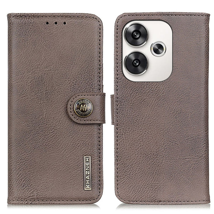 KHAZNEH Funda de cuero con textura de piel de vaca para teléfono, For Xiaomi Poco F6 / Redmi Turbo 3, For Xiaomi Poco F6 Pro, For Xiaomi Redmi K70 5G / K70 Pro 5G, For Xiaomi Redmi Note 13 Pro 4G/Poco M6 Pro 4G, For Xiaomi Redmi 13C                    ...