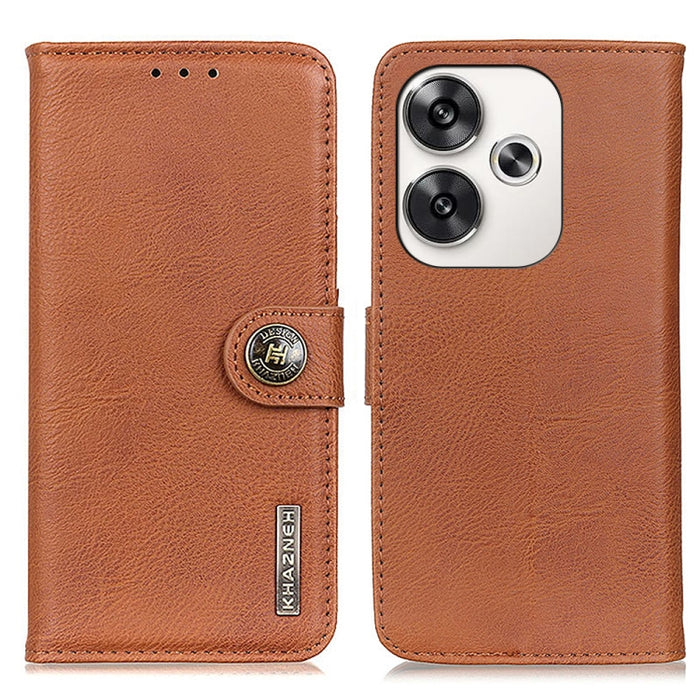 KHAZNEH Funda de cuero con textura de piel de vaca para teléfono, For Xiaomi Poco F6 / Redmi Turbo 3, For Xiaomi Poco F6 Pro, For Xiaomi Redmi K70 5G / K70 Pro 5G, For Xiaomi Redmi Note 13 Pro 4G/Poco M6 Pro 4G, For Xiaomi Redmi 13C                    ...
