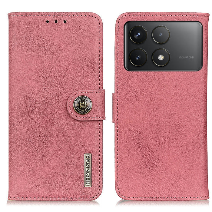 KHAZNEH Funda de cuero con textura de piel de vaca para teléfono, For Xiaomi Poco F6 / Redmi Turbo 3, For Xiaomi Poco F6 Pro, For Xiaomi Redmi K70 5G / K70 Pro 5G, For Xiaomi Redmi Note 13 Pro 4G/Poco M6 Pro 4G, For Xiaomi Redmi 13C                    ...