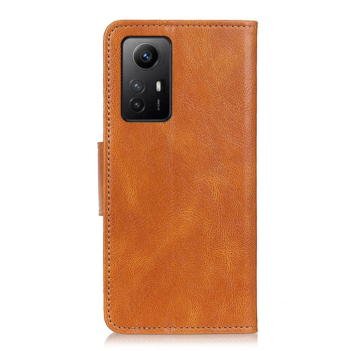 Mirren Crazy Horse Texture Funda de cuero con tapa horizontal para teléfono con soporte y ranuras para tarjetas y billetera, For Xiaomi Redmi Note 12S 4G